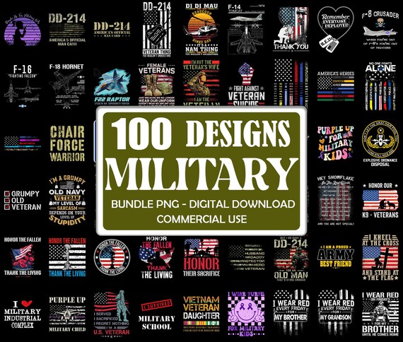 100 Designs Military Bundle PNG, Patriotic Veteran PNG, Veteran USA Military Designs, Veteran Day Png, 4th of July Army Png, Commercial Use