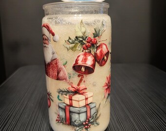 Christmas snowglobe tumbler