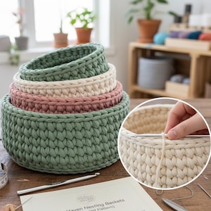 Cozy Fall Crochet Basket Pattern – Autumn Home Decor & Storage Idea (Digital Download)