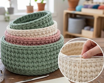 Cozy Fall Crochet Basket Pattern – Autumn Home Decor & Storage Idea (Digital Download)
