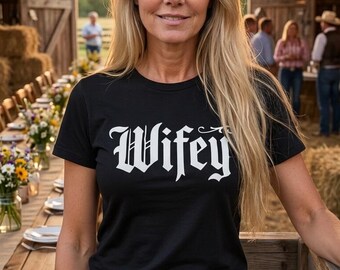 Wifey Tshirt - Gothic Lettering