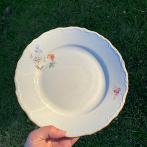Vintage Winterling Röslau Teller, Porzellanteller mit Blumen, Mid Century Deutschland
