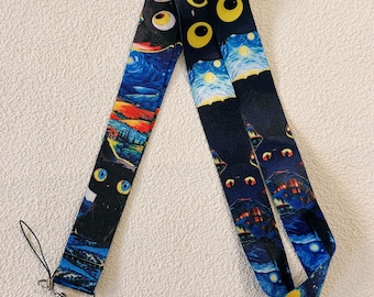 Cat Lanyard - "Starry Night" Feline Breakaway Neck Strap