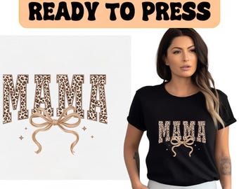 DTF Transfer Print | Mama Leopard Design Ready To Press