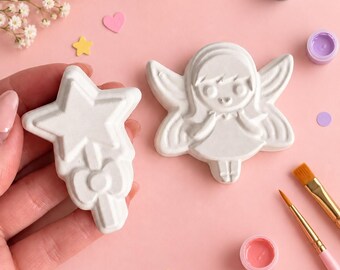 Fairy Magnet Paint Kit for Kids, Fairy Party Favor, Magic Wand Craft Activity