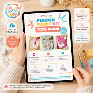 Plaster Paint Kit Tool Guide (Digital Download), US & CAN Supply Links, Craft Business Guide
