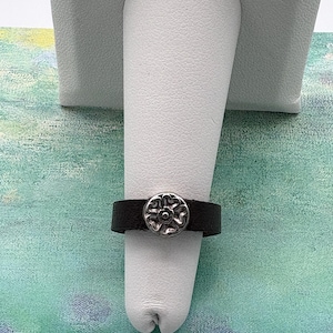 Leather Ring with Hearts