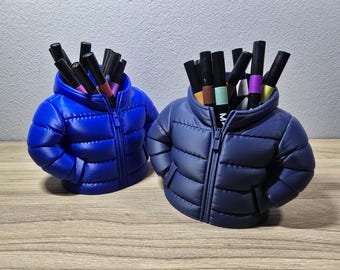 3D Printed Jacket Pen Holder Pencil Creative Desk Organizer Modern Office Decor Gift