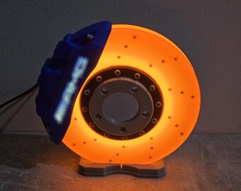 Glowing Brake Disc AMG LED Lamp Car Lover Gift 3D Print