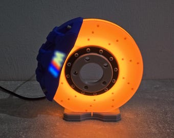 Glowing Brake Disc M LED Lamp Car Lover Gift 3D Print