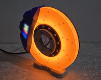 Custom Glowing Brake Disc LED Lamp Car Lover Gift 3D Print