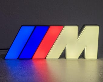 M Logo LED Lamp, Lightbox 3D Printed Car Enthusiast Gift