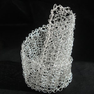 Statement cuff bracelet, boho wire crochet wrap bracelet