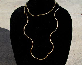 Modern minimalist necklace, long minimal necklace choker or wrap bracelet