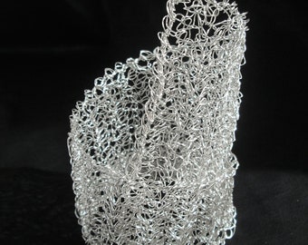 Statement manchet armband, boho draad gehaakte wrap armband