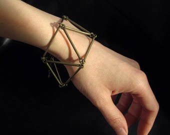 Geometrische minimalistische armband, moderne statement schakelarmband