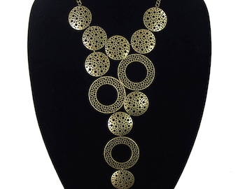 Collar babero llamativo, collar geométrico moderno