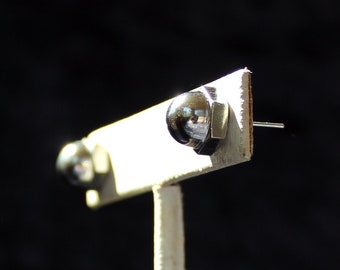 Pendientes de tuerca hexagonal moderna unisex industrial