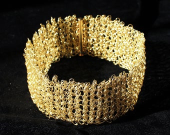 Wire crochet choker, modern bridal jewelry