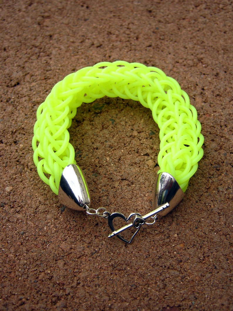 Neon Yellow Bracelet Statement Modern Boho Bracelet | Etsy