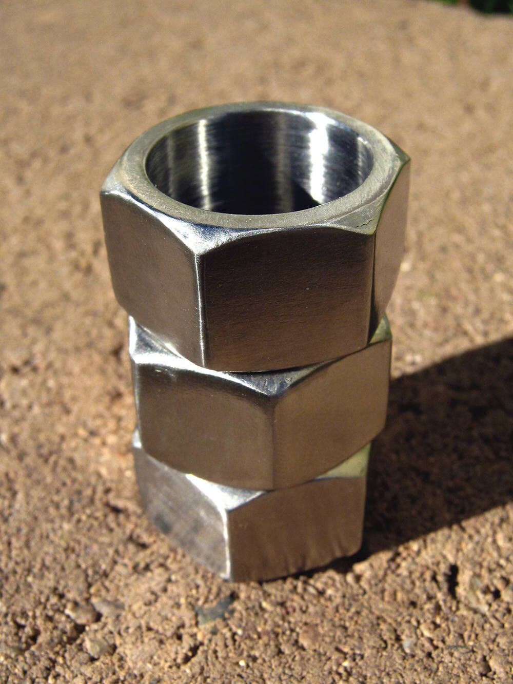 Hex Nut Ring Modern Industrial Geometric Stainless Steel Etsy Australia