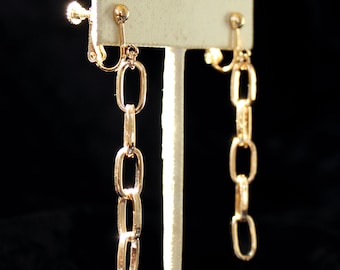 Minimalist chain earrings, modern small lightweight rocker dangle earrings