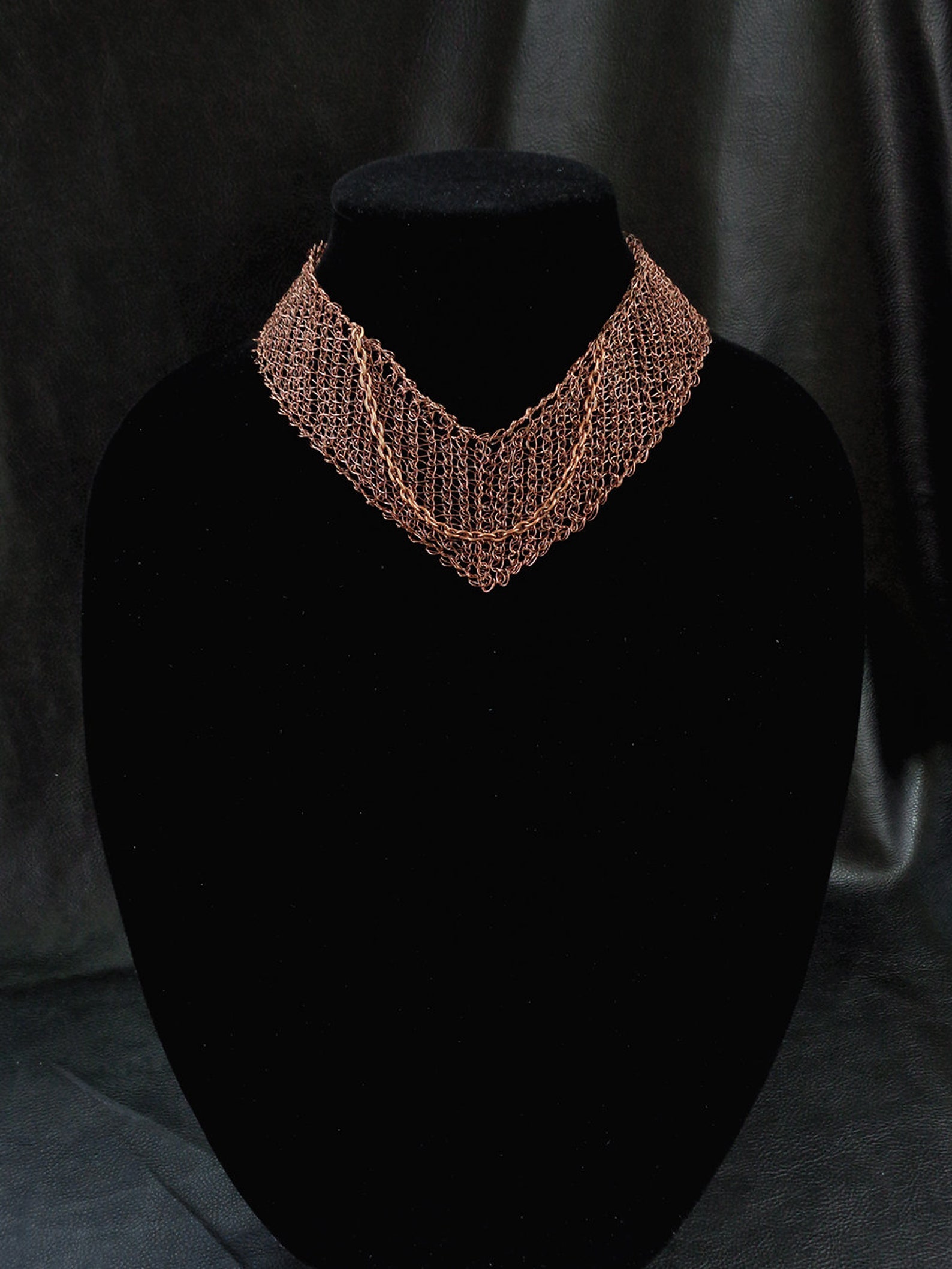 Wire Crochet Choker Minimalist Wire Mesh Choker Modern Etsy