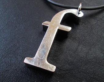Collar letra F, collar monograma minimalista unisex moderno