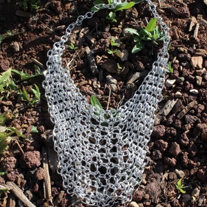 Chainmail bib necklace, aluminum chunky statement chainmaille necklace image 9