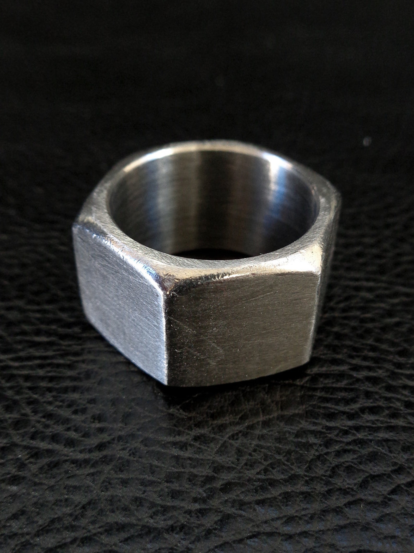 Hex Nut Ring Stainless Steel Band Chunky Industrial Unisex Etsy Hong Kong