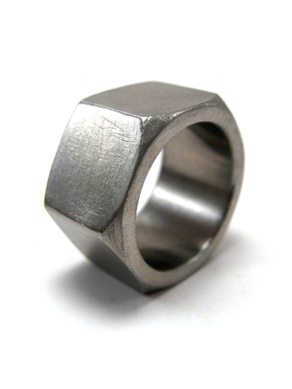 Hex Nut Ring Modern Industrial Geometric Stainless Steel Etsy Australia