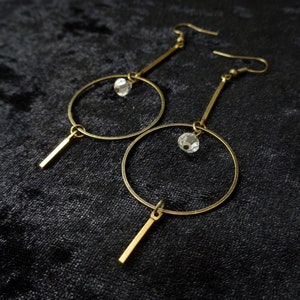 Geometric statement earrings, modern minimalist lightweight shoulder dusters