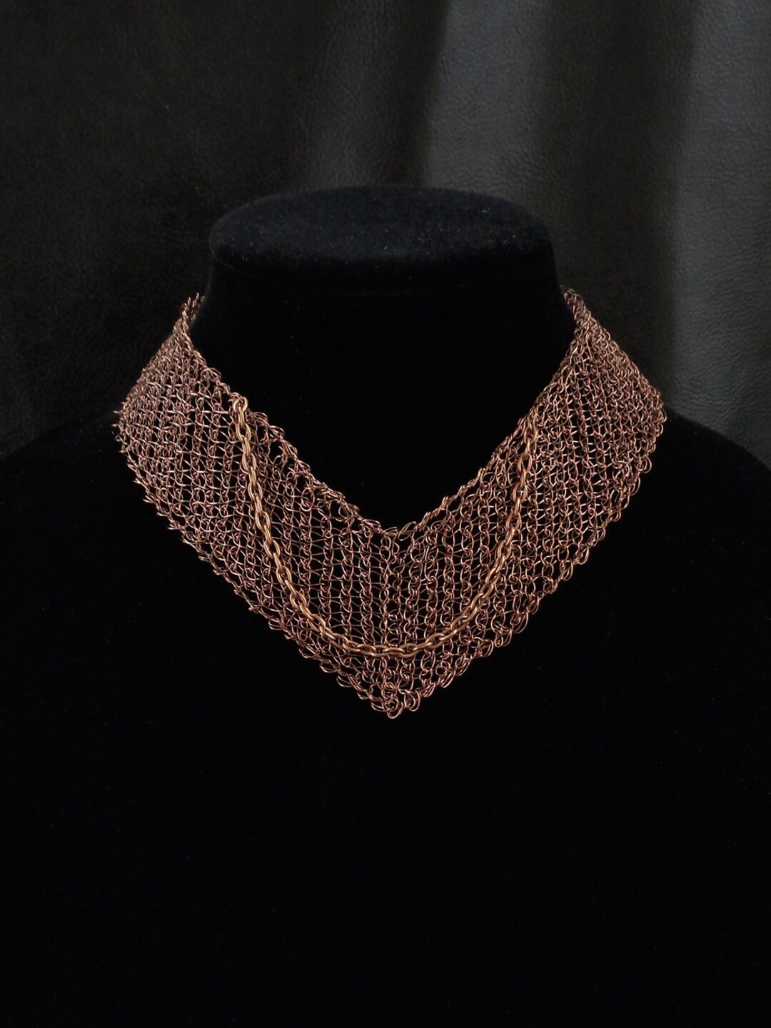 Wire Crochet Choker, Minimalist Wire Mesh Choker, Modern Collar