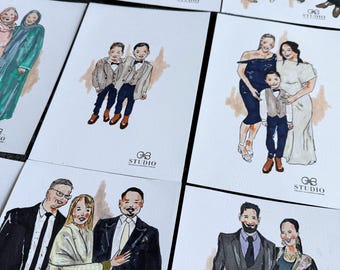 Custom Wedding Guest Illustration | Personalised Post-Wedding Keepsake