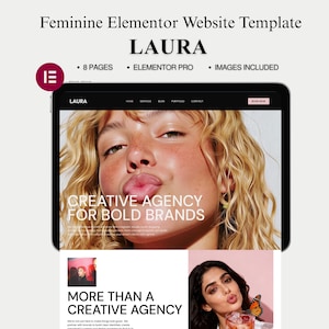 Modèle de site Web féminin Elementor pour entraîneurs, entrepreneurs créatifs et marques personnelles