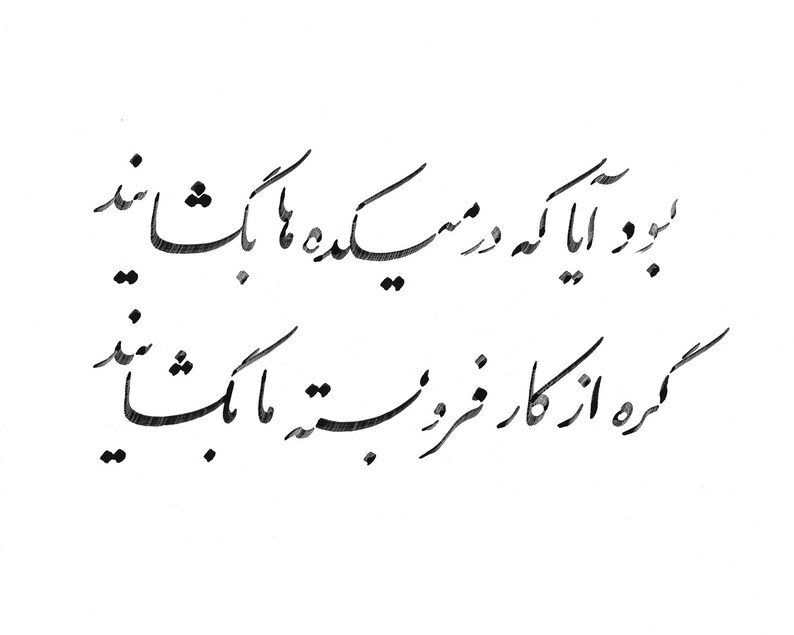 Pu&ograve; includere: Scrittura calligrafica nera su sfondo bianco. Il testo &egrave; scritto in uno stile corsivo e fluido. La scrittura sembra essere in una lingua del Medio Oriente. L'immagine &egrave; un primo piano del testo.