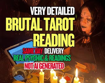 Lettura brutale dei tarocchi, intuizione medium e chiaroveggente senza zucchero, consegna in giornata, PDF