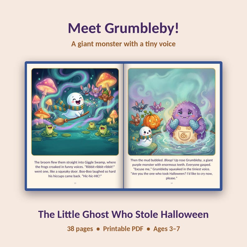 Halloween Story for Kids | the Little Ghost PDF - Etsy