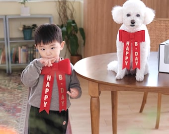 Luxury Birthday Bow Tie for Kids to Adults – Handmade Suede Bowtie