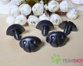 Nez de chien noir / Nez de sécurité / Nez en plastique - 12mm / 15mm / 18mm / 20mm / 22mm / 25mm / 29mm / 34mm