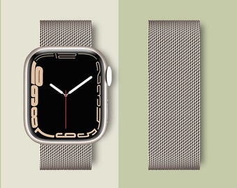 Stylish Dual-Magnet Milanese Loop Metal Watch Band with Adjustable Clasp Compatible with Apple Watch (wb14)
