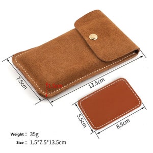 Genuine Leather Watch Case Pouch Protective Felt Lining for Timepieces, Stylish and Durable Storage Solution zdjęcie 5