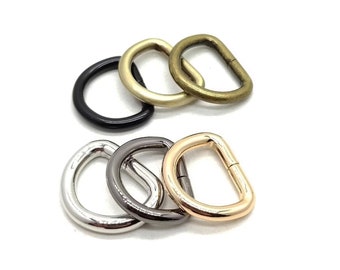 10pcs 20mm(3/4") D Rings bag hardware, crossbody bag fittings, bag making, metal rings, handmade bags, multi color (MBP2)