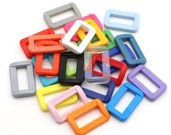 20mm 30pcs Plastic Rectangle Buckles Fasteners for Luggage, Back Pack, Webbing Strap (BP2)