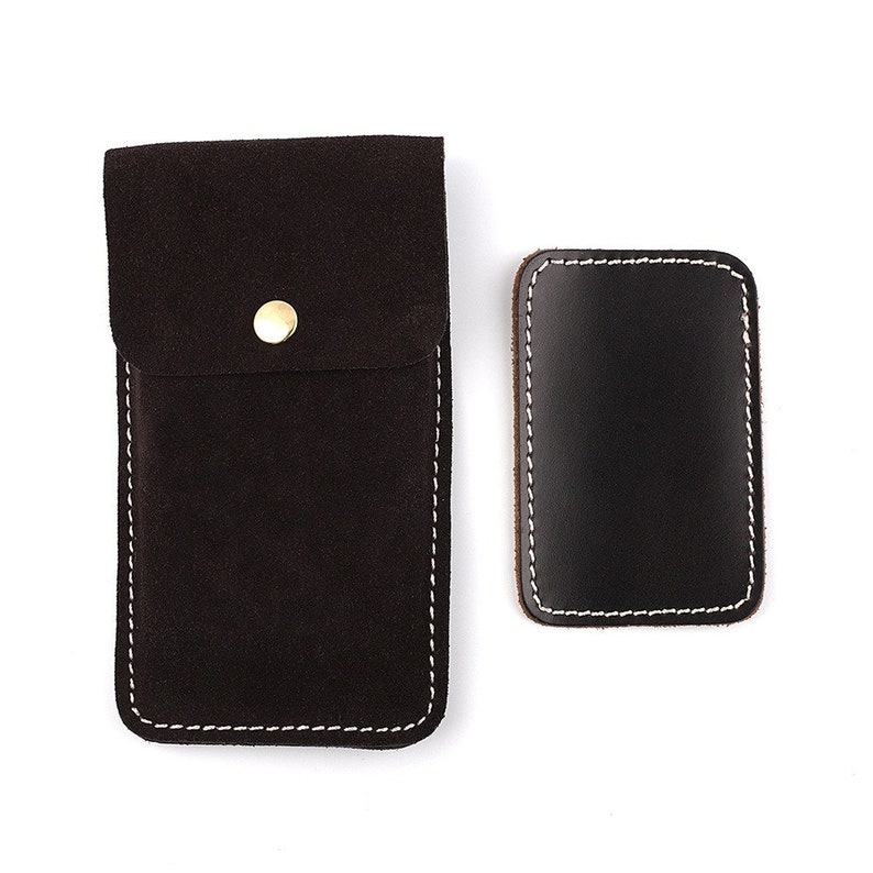 Genuine Leather Watch Case Pouch Protective Felt Lining for Timepieces, Stylish and Durable Storage Solution Coffee