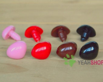 25mmx20mm Triangle Safety Nose / Plastic Nose - 15 PCS - Rose / Rouge / Brun / Noir