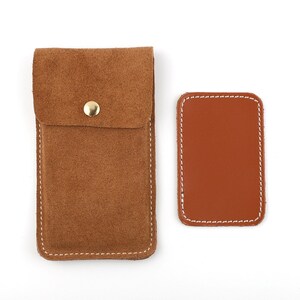 Genuine Leather Watch Case Pouch Protective Felt Lining for Timepieces, Stylish and Durable Storage Solution Brown