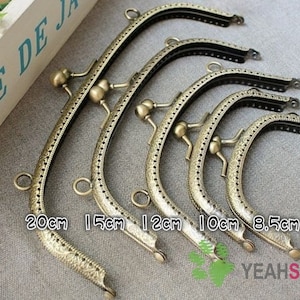 Antique Brass Embossed Curve Purse Frame PF-25 8.5cm / 10cm / 12cm / 15cm / 20cm imagem 1