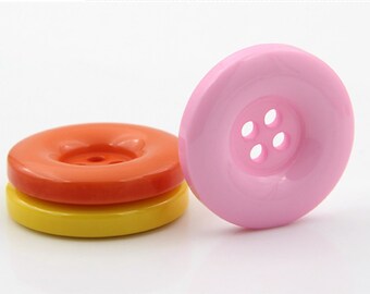 15mm / 18mm / 20mm / 23mm / 25mm / 28mm / 30mm / 34mm / 38mm Kids buttons, Multi-color Round Resin Buttons (PBT36)