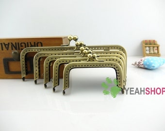 Antique Brass Purse Frame - Rectangle Bead (RPF-42) - 8.5cm / 10cm / 12cm / 15cm / 18cm